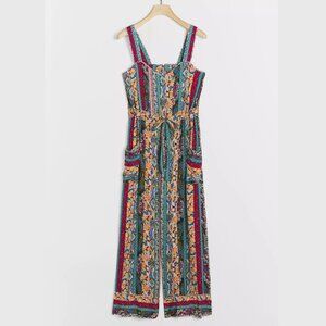 Anthropologie Calais Jumpsuit Novelty Paisley Print Small